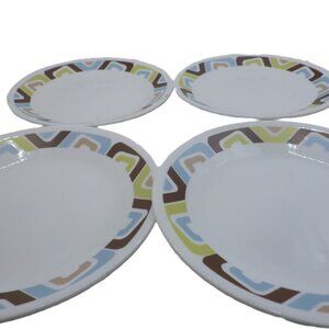 Set of 4 Corning Corelle Vitrelle Squared Pattern / Bread & Butter